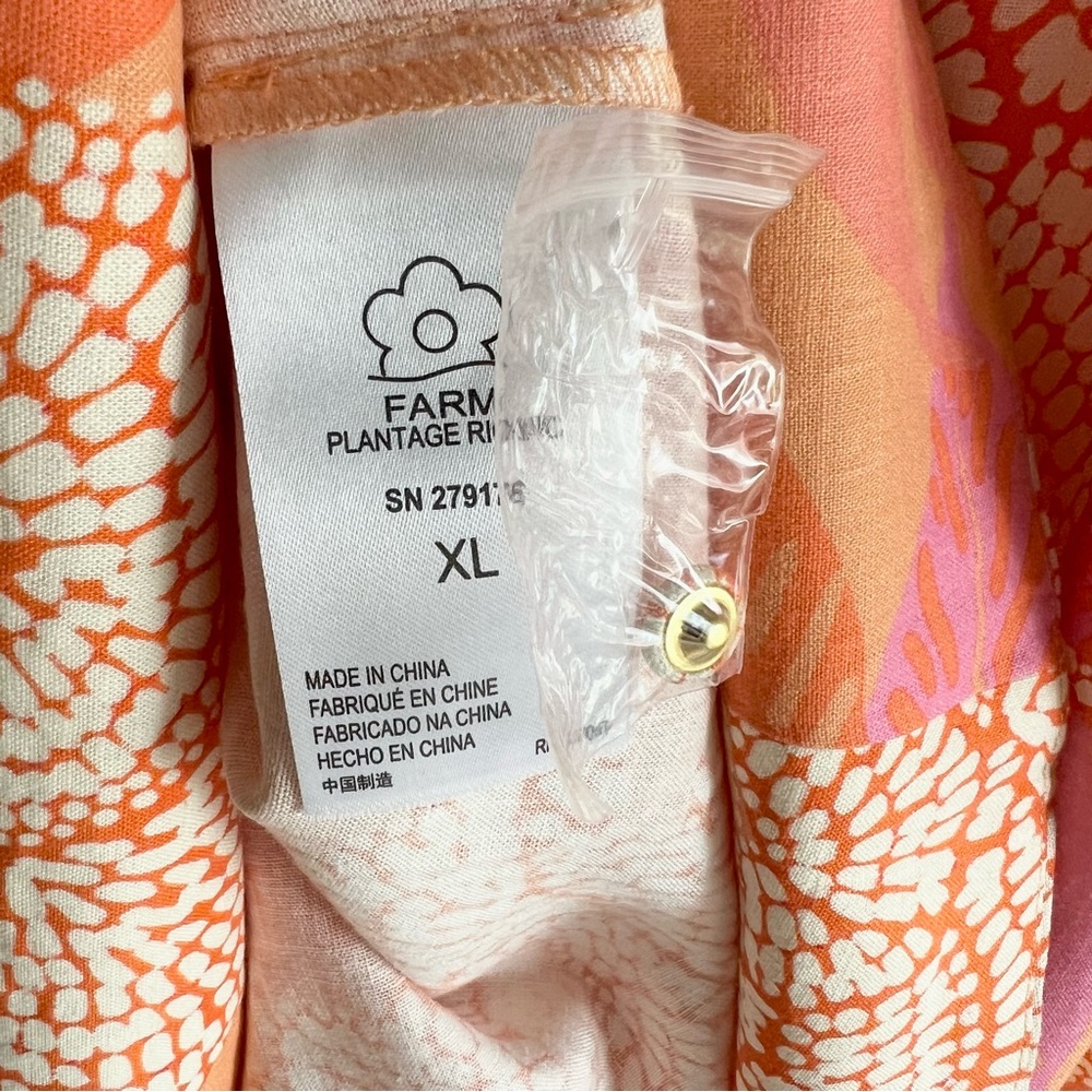 FARM Rio x Anthropologie Linen Blend Strapless Drop-Waist Maxi Dress Size XL - Picture 13 of 16
